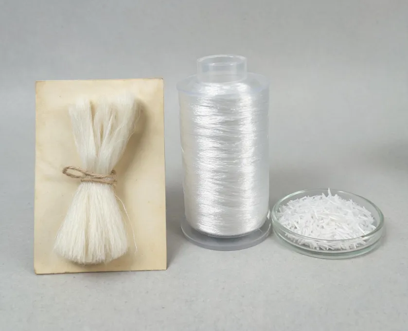 Historic and modern synthetic fiber specimens
