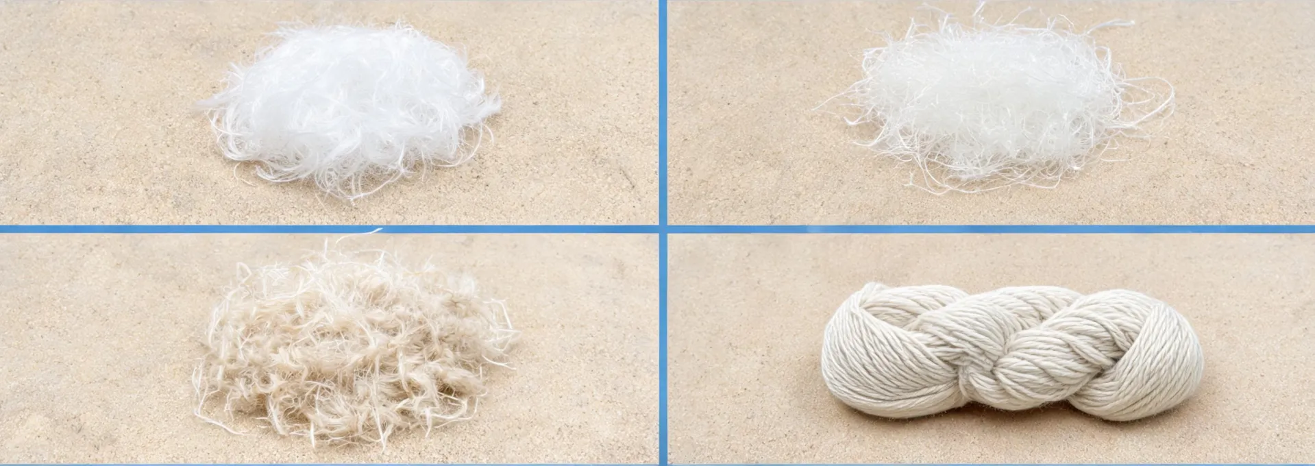 PVA fiber forms compared at a technical selection table